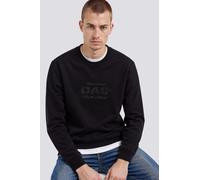 GAS JEANS SWEN W.HER. 0200 Felpa uomo Regular fit nera ricamata HERITAGE B0832