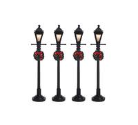Gas Lantern Street Lamp Set of 4 B/O 4.5V Cod. 64498