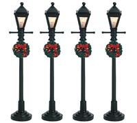 Gas Lantern Street Lamp, Set Of 4 - Lemax cod 64498