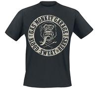 Gas Monkey Garage Blood, Sweat & Beers Uomo T-Shirt Nero M 100% Cotone Regular