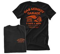 Gas Monkey Garage Licenza Ufficiale Cash Monkey T-Shirt da Uomo (Nero), XX-Large