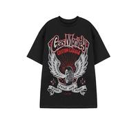 Gas Monkey Garage T-Shirt da Uomo Gas Monkey | T-Shirt Grafica a Maniche Corte per Adulti American Garage in Nero | Top di Abbigliamento, Sudore e Birra con Pneumatici alati invecchiati