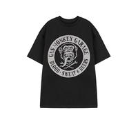 Gas Monkey T-Shirt da Uomo | T-Shirt Grafica a Maniche Corte per Adulti Blood, Sweat & Beers in Nero | Top per Abbigliamento Casual dal Taglio Casual American Garage Invecchiato GMG