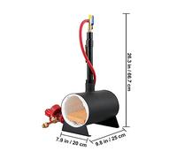 Gas Propano Forge Round Square Fabbro Forno di Fusione 1/2/3 Bruciatore for Coltelli e Utensili in Metallo Kit Forgia a Gas(Oval-1Burner Open)
