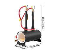 Gas Propano Forge Round Square Fabbro Forno di Fusione 1/2/3 Bruciatore for Coltelli e Utensili in Metallo Kit Forgia a Gas(Oval-2Burner Open)