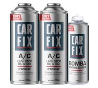 gas r1234yf, ricarica aria condizionata auto r1234yf, gas refrigerante r1234yf, kit ricarica clima auto r1234yf - 2 bombolette di refrigerante 3in1 r1234yf da 235 g e deodorante per auto, 136 g