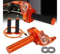Gas Rapido Domino Acceleratore Moto da 22mm per Motocross Scooter Arancione | Comando Acceleratore Moto, Include manopole e cavi dell'acceleratore,Universale per 50cc-250cc Pit Bike Scooter