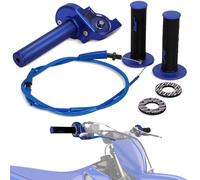 Gas Rapido Gruppo Acceleratore Quick Turn Twist Con Cavo per Adatto per Manopole Moto Dell'acceleratore da 22 mm 50 cc 110 125 150 200 250 cc Dirt Pit Bike (Blu)