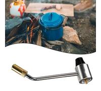 Gas regulator assembly with pressure regulator, suitable for outdoor cooking.