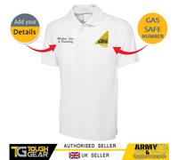 Gas Sicuro Idraulico Ricamato Personalizzato Polo Con Company Nome / Testo