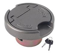 Gas Tank Lock Cap in Acciaio Inossidabile, Universale per Scooter, Argento con Chiavi incluse - Protezione Anti Blocco, Design Facile da Usare, Durata e Funzionalità