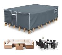 Gasadar Copertura per mobili da giardino, copertura sezionale impermeabile per esterni, resistente 500D, protezione per tutte le condizioni atmosferiche, copertura rettangolare per mobili da esterno,