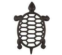 gasaré, sottopentola in ghisa, decorazione a forma di tartaruga, per piatti caldi, pentole, cucina, piano di lavoro, tavolo da pranzo, con piedini in gomma, in ghisa massiccia, 30,5 x 22,9 cm,