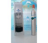 GASATORE ACQUA COMPLETO DI BOTTIGLIA IN PET E BOMBOLA RICARICABILE CO2 da 0,43Kg
