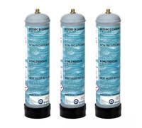 GASFRIGO® - Bombola CO2 acquario 600 gr. m10x1 - usa e getta - con supporto in plastica - made in Italy - Confezione da 3 bombole