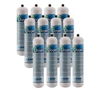 GASFRIGO® - Nr. 12 Bombole Ossigeno 1 lt 110 bar. Attacco M12x1 - ricambio per turbo set - vuoto a perdere usa e getta - NON E' OSSIGENO MEDICALE
