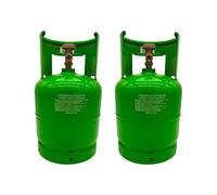 GASFRIGO® - nr° 2 Bombole neutre vuote per stoccaggio gas refrigerante - capacità 7 Lt - completa di valvola monofase (gas) uscita 21,7 x 1/14 destro - Usate quasi nuove