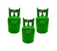 GASFRIGO® - nr° 3 Bombole neutre vuote - capacità 7 Lt - per stoccaggio gas refrigerante - completa di valvola monofase (gas) uscita 21,7 x 1/14 destro