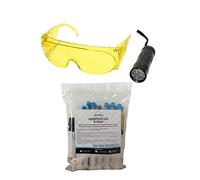 GASFRIGO - Tracciante fluorescente UV confezione in siringhe 12 x 7,5 ml + adattatore gas 1234yf + lampada UV cercafughe con occhiali