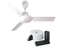 GASFRIGO - Ventilatore da soffitto 61751 Nordik Evolution R 120/48" Bianco + comandi da muro o telecomando (61751 + TELENORDIK 5TR)