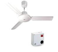 GASFRIGO - Ventilatore da soffitto 61751 Nordik Evolution R 120/48" Bianco + comandi da muro o telecomando (61751+ SCNR5)