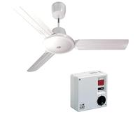GASFRIGO - Ventilatore da soffitto 61751 Nordik Evolution R 120/48" Bianco + comandi da muro o telecomando (61751 + SCNRL5)
