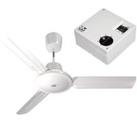 GASFRIGO - Ventilatore da soffitto Nordik Evolution R 120/48" - 61751 - Bianco + Comando a muro SCRR5 (codici 61751 + 12963)