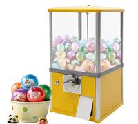 Gashapon Machine Commerciale, Grande Candy Machine Senza Elettricità, Vending Machine a Mo-neta 360°, Capsule Toys, Perfetta per Centri Commerciali e Amusement Parks(Yellow)