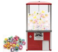 Gashapon Machine Commerciale, Grande Candy Machine Senza Elettricità, Vending Machine a Mo-neta 360°, Capsule Toys, Perfetta per Centri Commerciali e Amusement Parks(Red)