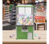 Gashapon Machine Grande Commerciale, Candy Machine a Mo-neta, Vending Equipment Senza Elettricità, Capsule Toys Rotanti, Perfetta per Amusement Parks e Supermercati(Green)