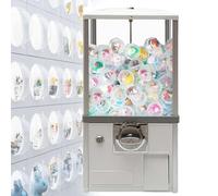Gashapon Machine Grande Commerciale, Candy Machine a Mo-neta, Vending Equipment Senza Elettricità, Capsule Toys Rotanti, Perfetta per Amusement Parks e Supermercati(White)