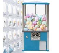 Gashapon Machine Rotante 360°, Candy Machine Grande a Mo-neta, Vending Equipment Commerciale, Capsule Toys Colorati, Perfetta per Amusement Parks e Shopping Mall(Blue)