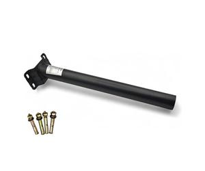GASIASHOP SRL Supporto Braccio PALO A Muro per Armature STRADALI Colore Nero Lunghezza 45CM Diametro 4.8CM