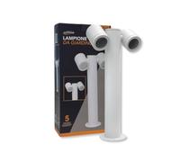 GASIASHOP SRL UNIVERSO 539PB-B440-B LAMPIONE 45CM DA GIARDINO CON DIFFUSORI ORIENTABILI PER ESTERNO IP44 CON ATTACCHI GU10