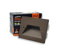 GASIASHOP SRL UNIVERSO ES49-C3C PUNTO LUCE SEGNAPASSO RETTANGOLARE LED AD INCASSO CAMBIA COLORE CCT 3IN1 3W 24° DA ESTERNO IP65