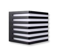 GASIASHOP SRL UNIVERSO LAMPADA APPLIQUE SMD LED DA MURO WALL LIGHT 10W QUADRATA IP54 COLORE NERO CCT 3 IN 1 CAMBIA COLORE LUCE