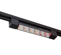 GASIASHOP SRL Universo PST-27-N Track Light FARETTO LINEARE LED SMD Nero per Binario ELETTRIFICATO MONOFASE 12W 38° (Bianco Caldo)