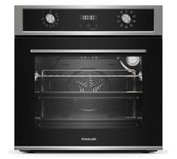 GASLAND ES609321DSH - Forno da incasso, 70 l, forno autosufficiente, forno elettrico con 9 funzioni, 3 vetri, estrattore telescopico e selettore girevole retrattile, aria calda, acciaio inossidabile,