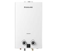GASLAND Scaldabagno istantaneo a propano 10L, BG264 Scaldabagno a gas GPL con display a LED per uso domestico, bianco, 30/37mbar