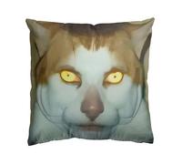 Gaslight Gatekeep Girlboss Monday Left Me Broken Cat, Mr. Peebles, Singing Yellow, Eyed Cat, Waiting for Love, divertente federa per cuscino, 45 cm x 45 cm
