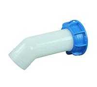 GASMIS Beccuccio di Scarico S60X6 60 mm filettatura grossa, per Serbatoio Acque Piovane IBC 1000 litri, Bocchettone Raccordo Prolunga, con dado girevole e guarnizione, 1 pezzo