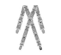 Gaspard Bretelle da uomo larghe fantasia, elastiche resistenti e clip extra forti, modello a X, made in Francia, taglia regolabile max 130 cm, garanzia a vita, Giornale, Taglia unica