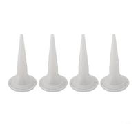 Gastagrav 2 ugelli in plastica per colla strutturale, punta per colla morbida e vetro, accessori per strumenti da costruzione bianchi (4 pezzi)