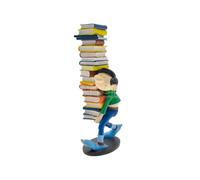 Gaston Con Bücherstapel