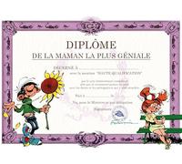 Gaston Lagaffe - Biglietto di auguri per la mamma più geniale - Mlle Mademoiselle Jeanne Tournesol Je t'aime - per compleanno o festa della mamma