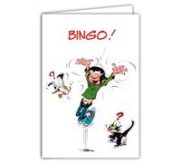 Gaston Lagaffe glct-0102 scheda di compleanno con motivo un anno di più Gatto
