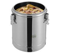 Gastro - Contenitore termico professionale in acciaio inox, 20 l, in acciaio inox, con manici laterali e coperchio con anello in gomma, per mense della scuola, hotel, piatti caldi, riso 29