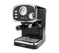 GASTROBACK 42615 - Macchina per caffè espresso Basic, 1100 Watt, ugello girevole per schiuma del latte, pompa professionale per espresso, in plastica, colore: Nero/Argento