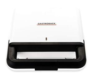 GASTROBACK, Bianco/Nero 42443 Design Sandwichmaker, 750 Watt, piastre antiaderenti, piccole/compatte