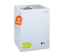 GastroHero Congelatore ECO 100 I congelatore compatto 97L I congelatore efficiente dal punto di vista energetico, congelatore con coperchio scorrevole in vetro, congelatore da -18°C a -22°C